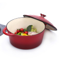 enamel cast iron cookware thermal casserole dish with round Loop handle